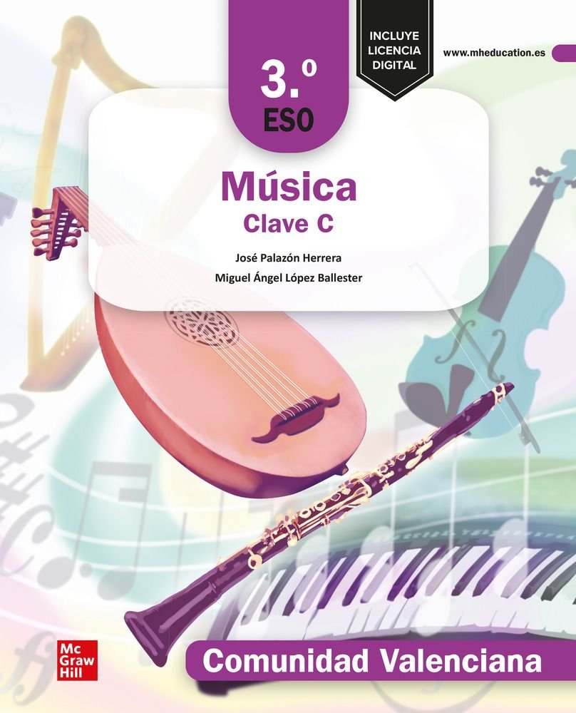 Música Clave C - 3.o ESO - Comunidad Valenciana | PALAZON HERRERA | 9788448645113 (MCGRAW-HILL) Imagen principal del producto