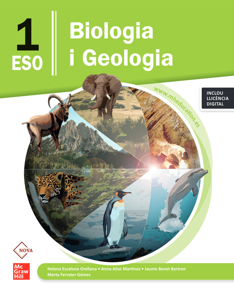 Biologia i Geologia 1r ESO. NOVA. Alias, A., Benet, J., Escalona, H., Ferrater, M. (McGraw-Hill Interamericana de España S.L.) 9788448648664 Imagen principal del producto