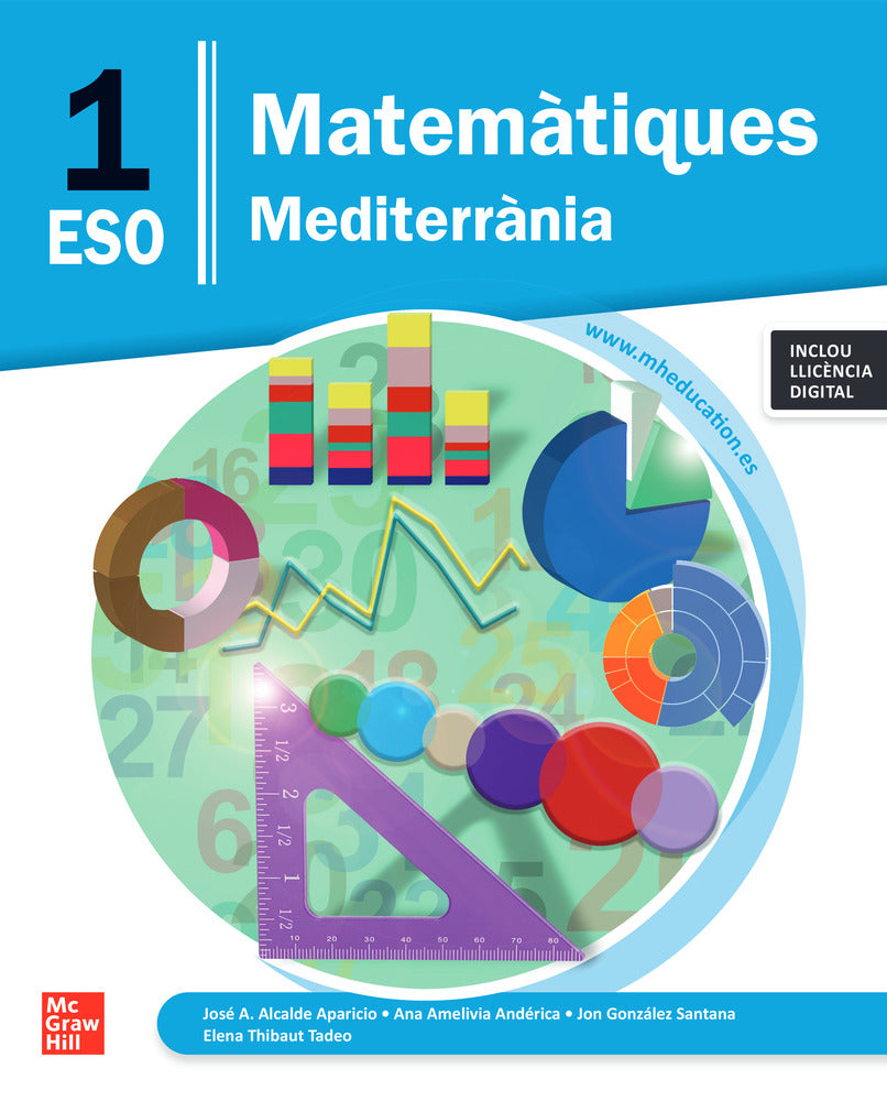 Matemàtiques 1r ESO. Mediterrània. Alcalde (McGraw-Hill Interamericana de España S.L.) 9788448649326 Imagen principal del producto