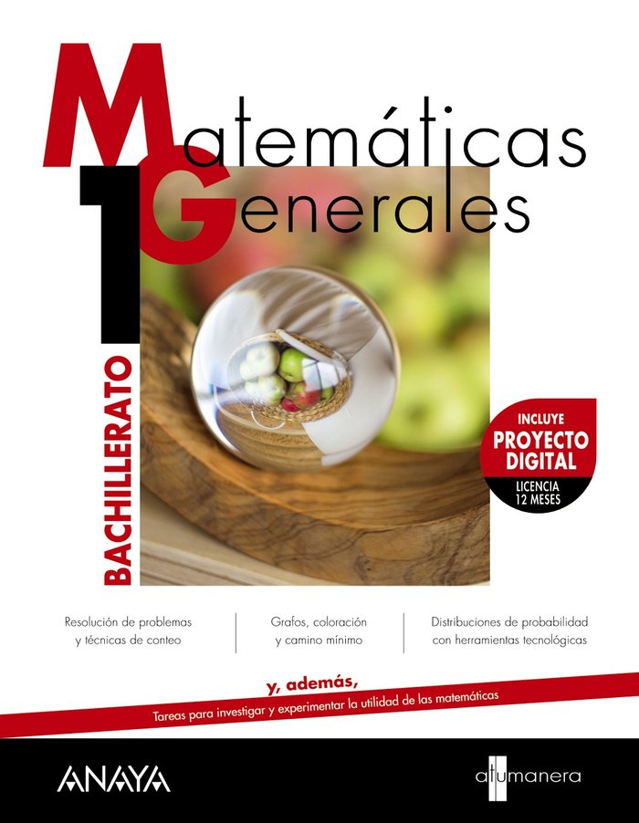 ✅ MATEMATICAS GENERALES 1ºNB OPERAC,MUNDO 22 I I ANAYA TEXTO I 9788466747387 Imagen principal del producto