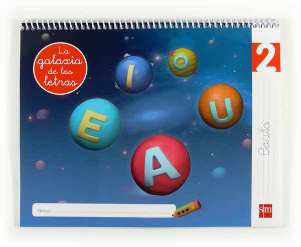 LECTOESCRITURA 4AÑOS GALAXIA 2 PAUTA 12 LETRAS SMLEN04EI | AA,VV | 9788467554687 (Sm)