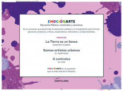 Plastica y Visual 5 Primaria Cuaderno con Ficha Emocion Morado