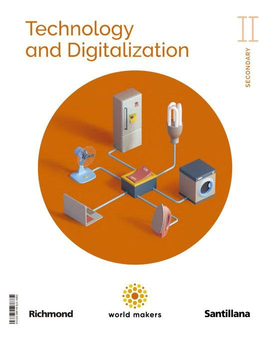 TECNHNOLOGY AND DIGITALIZATION II ESO WORLD MAKERS | Varios autores | 9788468059730 (SANTILLANA) Imagen principal del producto