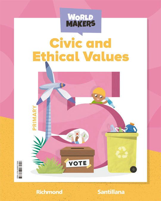 Civic and Ethical Values 5º EP 22 World Makers (Santillana) - 9788468077956 Imagen principal del producto