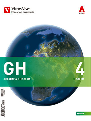 Geografía Historia 4º ESO Aragón 16 Aula 3D (Vicens Vives) - 9788468216423 Imagen principal del producto