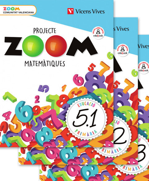 Matemàtiques 5º EP Trimestral Valencia 19 Zoom (Vicens Vives) - 9788468262369 Imagen principal del producto