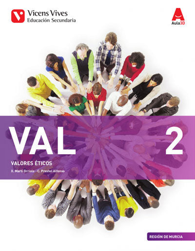 Valores Ciudadanía Ética 2º ESO Murcia 20 Aula 3D (Vicens Vives) - 9788468280158 Imagen principal del producto