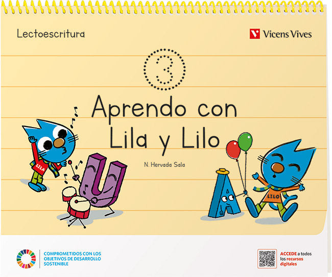 APRENDO CON LILO Y LILA CUADERNO 3 EI4 22 | | 9788468282879 (Vicens Vives) Imagen principal del producto