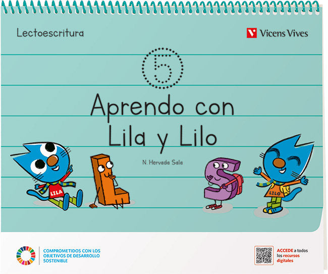 APRENDO CON LILO Y LILACUADERNO 5 EI4 22 | | 9788468282893 (Vicens Vives) Imagen principal del producto