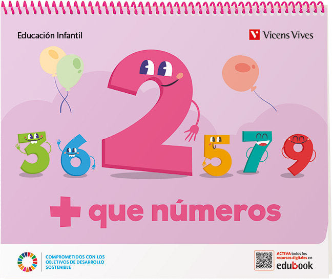 MAS QUE NUMEROS CUADERNO 2 EI 3 AÑOS 22 | Varios Autores | 9788468282954 (Vicens Vives) Imagen principal del producto