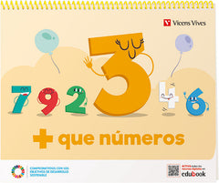 MAS QUE NUMEROS CUADERNO 3 EI 3 AÑOS 22 | Varios Autores | 9788468282961 (Vicens Vives)