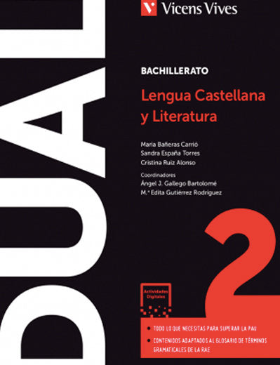 ✅ LENGUA LITERATURA 2ºNB CATAL,21 DUAL +DIGITAL+ACTIVIDADES I AA,VV I VICENS VIVES I 9788468283791