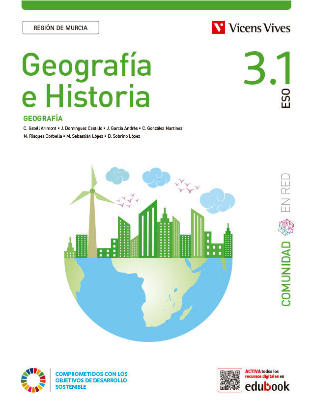 Geografía Historia 3º ESO Murcia 22 Comunidad en Red (Vicens Vives) - 9788468290867 Imagen principal del producto