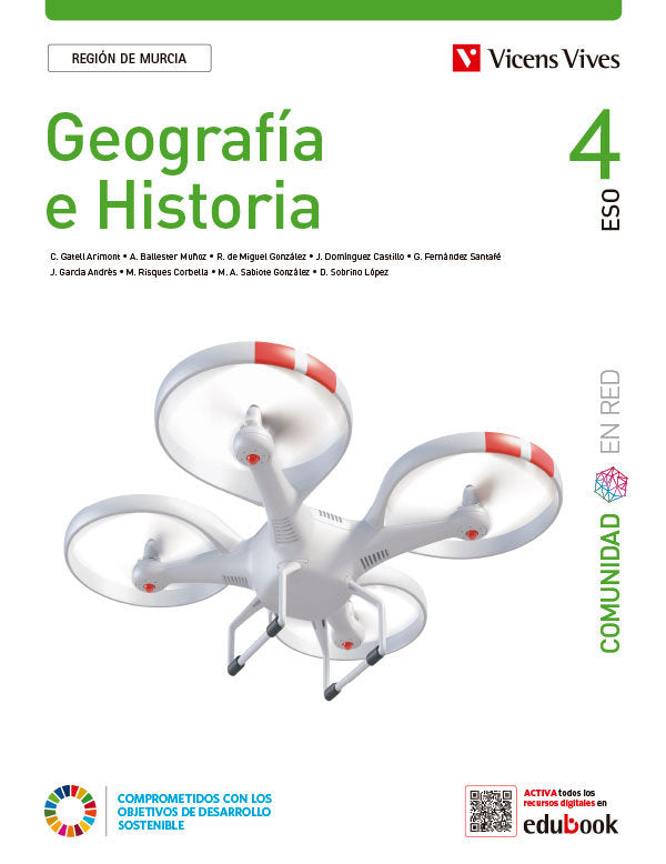 Geografía Historia 4º ESO Murcia Comun, Red 23 (Vicens Vives) - 9788468293738 Imagen principal del producto