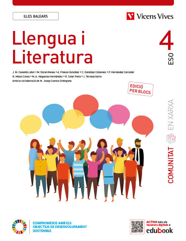 Llengua I Literatura 4º ESO Balears Com, Xarxa 23 (Vicens Vives) - 9788468294513 Imagen principal del producto