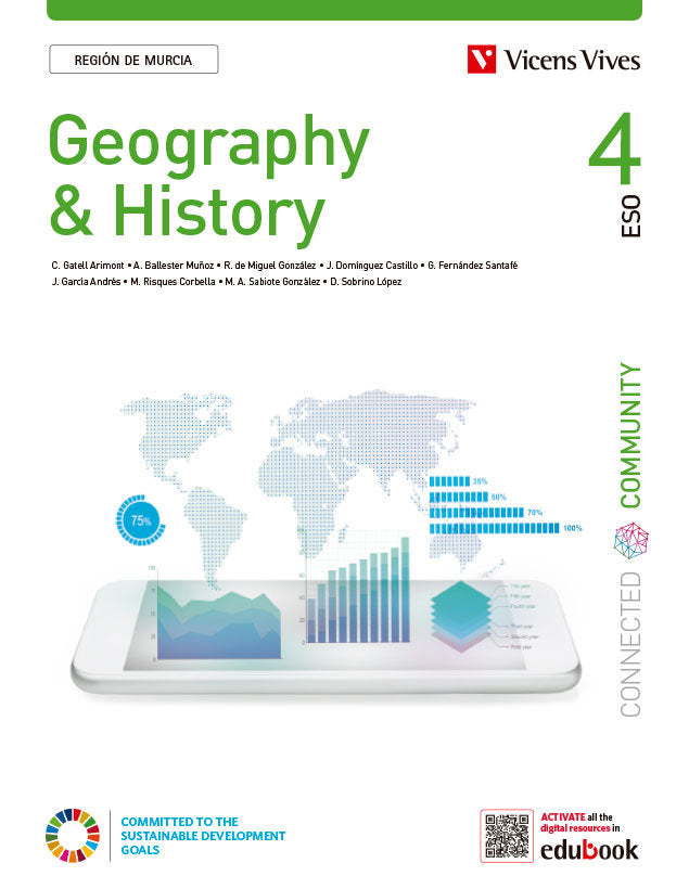 Geography & History 4º ESO Murcia Comu, Red 23 (Vicens Vives) - 9788468295794 Imagen principal del producto