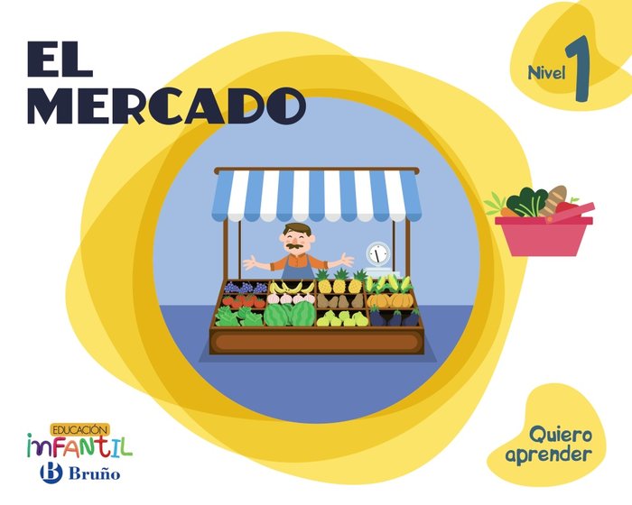 QUIERO APRENDER 1 EL MERCADO 3AÑOS EI 16 | Varios Autores | 9788469613801 (Bruño) Imagen principal del producto