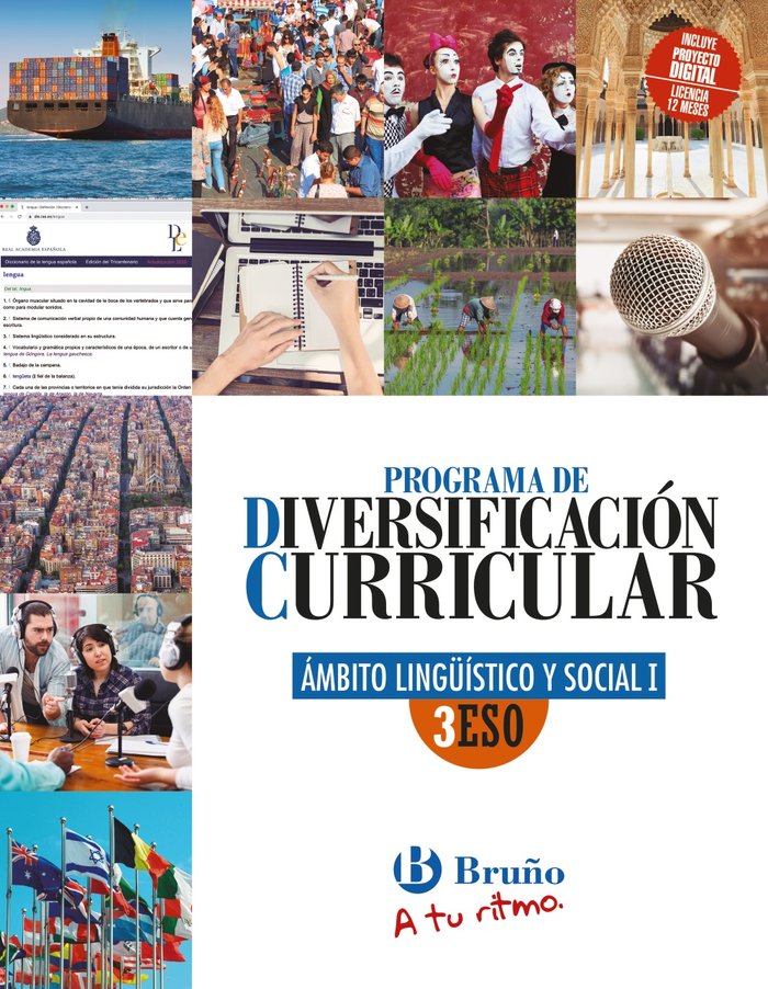 Diversificación Curricular Ámbito Lingüístico y Social 3ºESO A tu ritmo | Equipo Bruño | 9788469632970 (BRUÑO) Imagen principal del producto