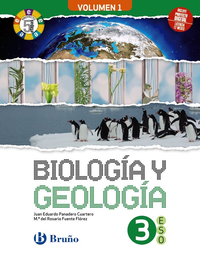 Biología y Geología 3ºESO 3 volúmenes Proyecto 5 etapas | Varios autores | 9788469633274 (BRUÑO) Imagen principal del producto