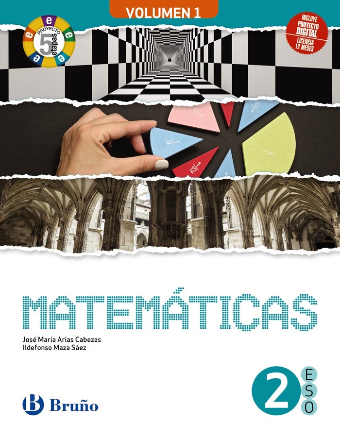 Matemáticas 2ºESO 3 volúmenes Proyecto 5 etapas | Varios autores | 9788469634004 (BRUÑO) Imagen principal del producto