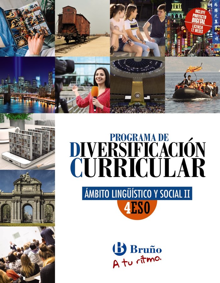 Diversificación Curricular Ámbito Lingüístico y Social 4ºESO A tu ritmo | Equipo Bruño | 9788469634103 (BRUÑO) Imagen principal del producto