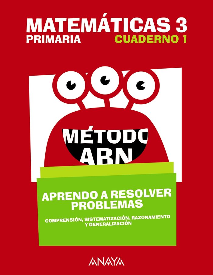 Matemáticas 3. Método ABN. Aprendo a resolver problemas 1. | Varios autores | 9788469842201 (Anaya Texto) Imagen principal del producto