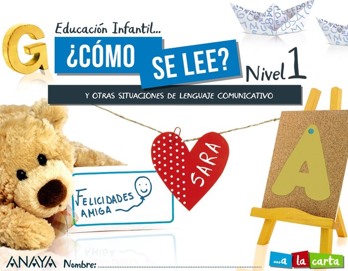 LECTOESCRITURA 3 AÑOS COMO SE LEE NIVEL 1 21 A LA CARTA | Varios Autores | 9788469876848 (Anaya Texto)