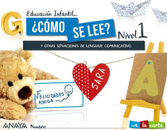 LECTOESCRITURA 3 AÑOS COMO SE LEE NIVEL 1 21 A LA CARTA | Varios Autores | 9788469876848 (Anaya Texto)