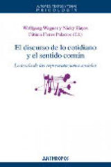 DISCURSO DE LO COTIDIANO Y EL SENTIDO COMUN | AA,VV, | ANTHROPOS EDITORIAL | 9788476589854