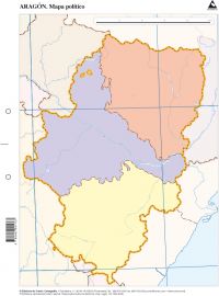 Mapas aragón político mudos CUMIO envío rápido