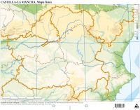 Mapas Castilla-La Mancha Mudos CUMIO para enseñanza y manualidades Imagen principal del producto