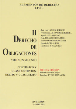ELEMENTOS DE DERECHO CIVIL II VOL 2 DERECHO DE OBLIGACIONES - 9788490316115