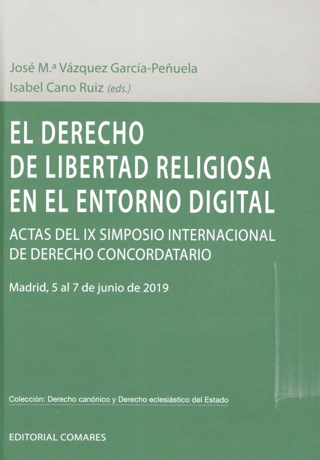 DERECHO DE LIBERTAD RELIGIOSA EN EL ENTORNO DIGITAL - 9788490459324 Imagen principal del producto