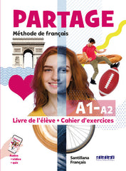 ✅ PARTAGE A1/A2 1ºBACH LIVRE+CAHIER 23 I AA,VV I SANTILLANA I 9788490498224