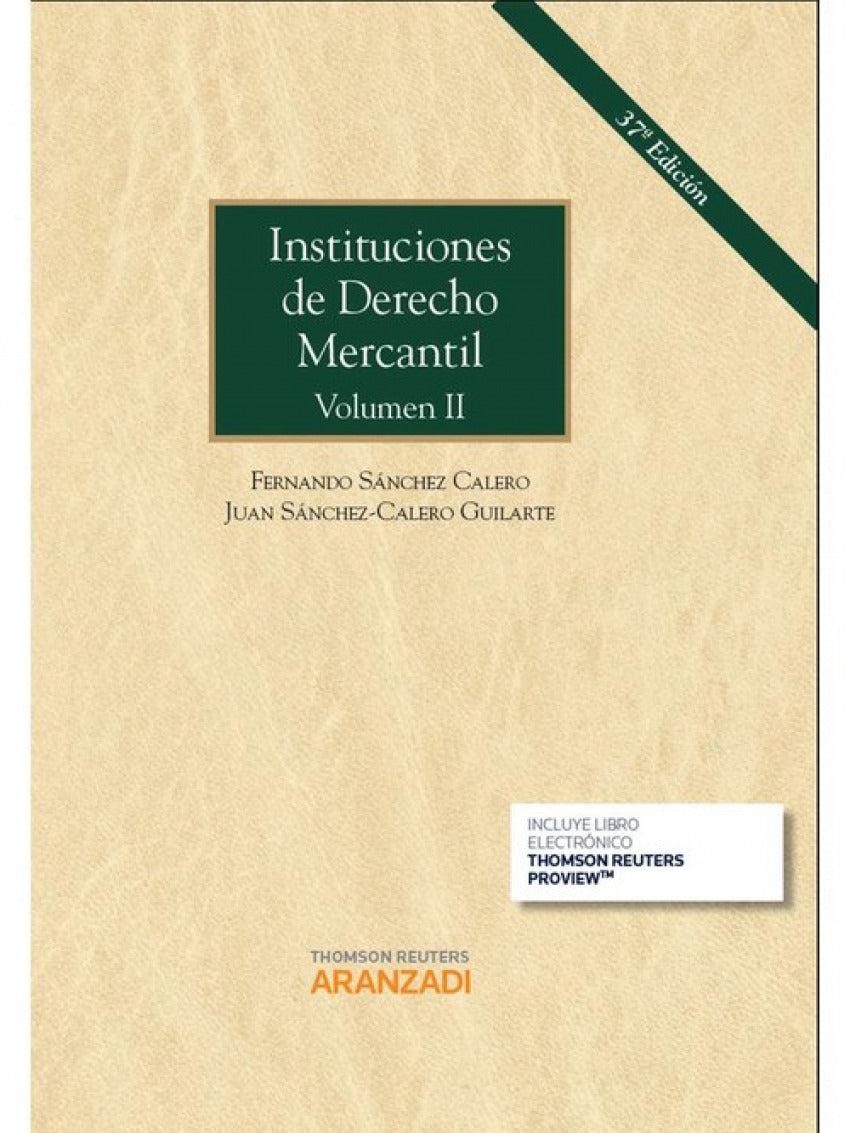 Instituciones de Derecho Mercantil. Volumen II Imagen principal del producto