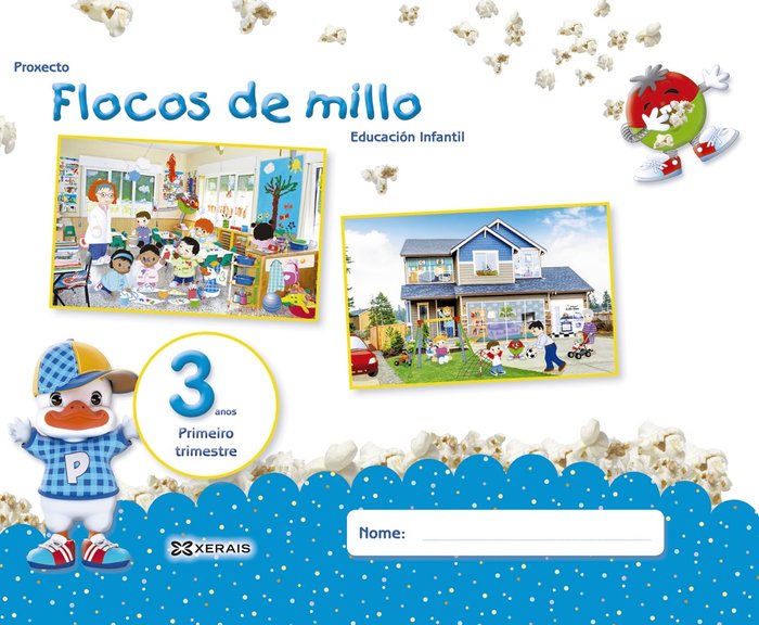 FLOCOS DE MILLO 3ANOS 1oTRIM, 18 GALICIA | Varios Autores | 9788491213420 (Editorial Xerais De Galicia) Imagen principal del producto