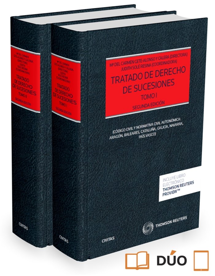 TRATADO DE DERECHO DE SUCESIONES TOMO I Y II - 9788491359128 Imagen principal del producto