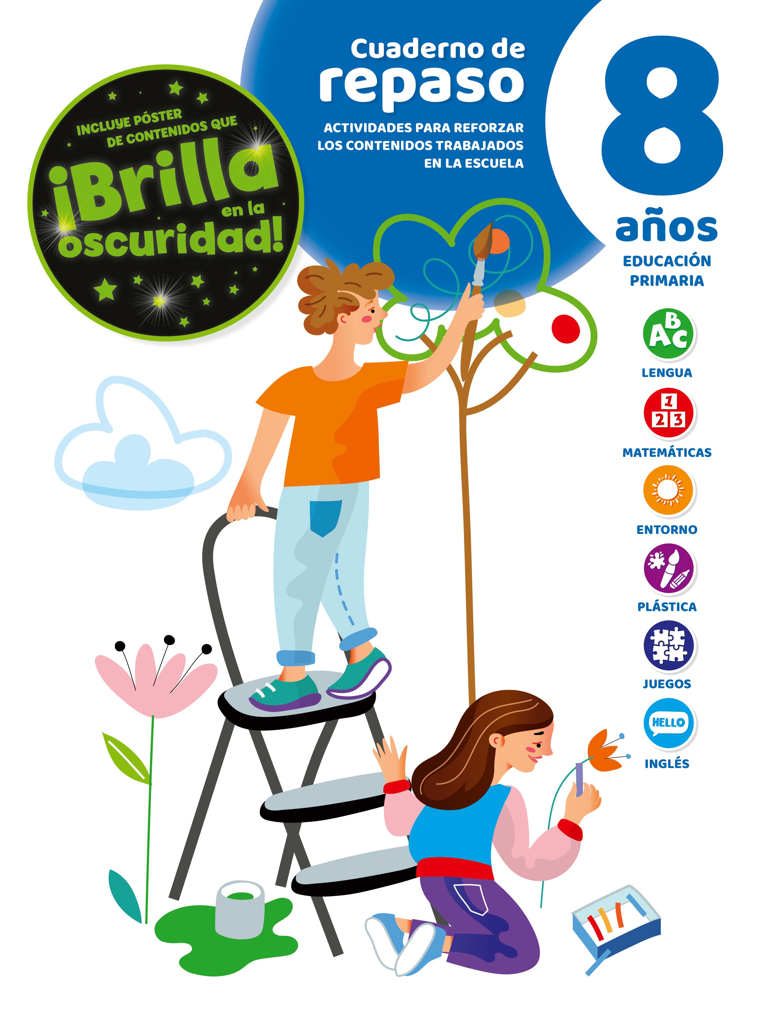 Cuaderno de Repaso Luminiscente 8 Años