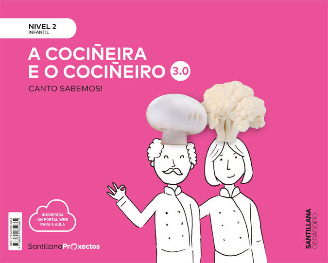 CUANTO SABEMOS 3,0 2 COCINEROS 4AÑOS GALLEGO 19 | AA,VV | 9788491850861 (Obradoiro Santillana) Imagen principal del producto