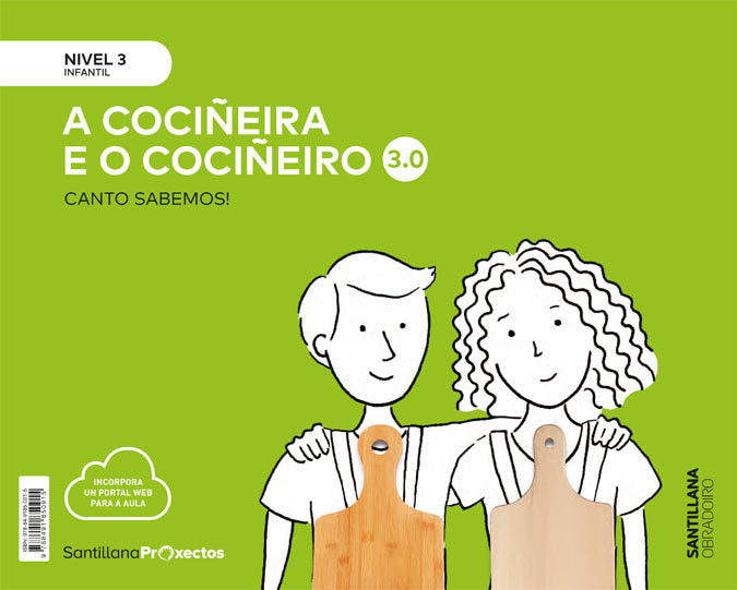 CUANTO SABEMOS 3,0 3 COCINEROS 5AÑOS GALLEGO 19 | AA,VV | 9788491850915 (Obradoiro Santillana)