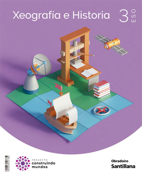 XEOGRAFIA E HISTORIA 3ºESO CONSTRUINDO MUNDOS | Varios autores | 9788491854258 (OBRADOIRO SANTILLANA) Imagen principal del producto