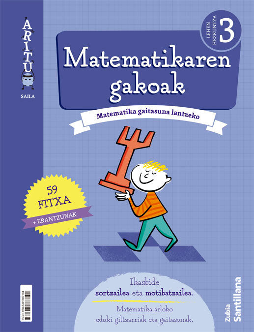 Cuad, Matemáticas 3º EP Entrenate 22 Munduak Eraikitzen (Zubia Santillana) - 9788491867104 Imagen principal del producto