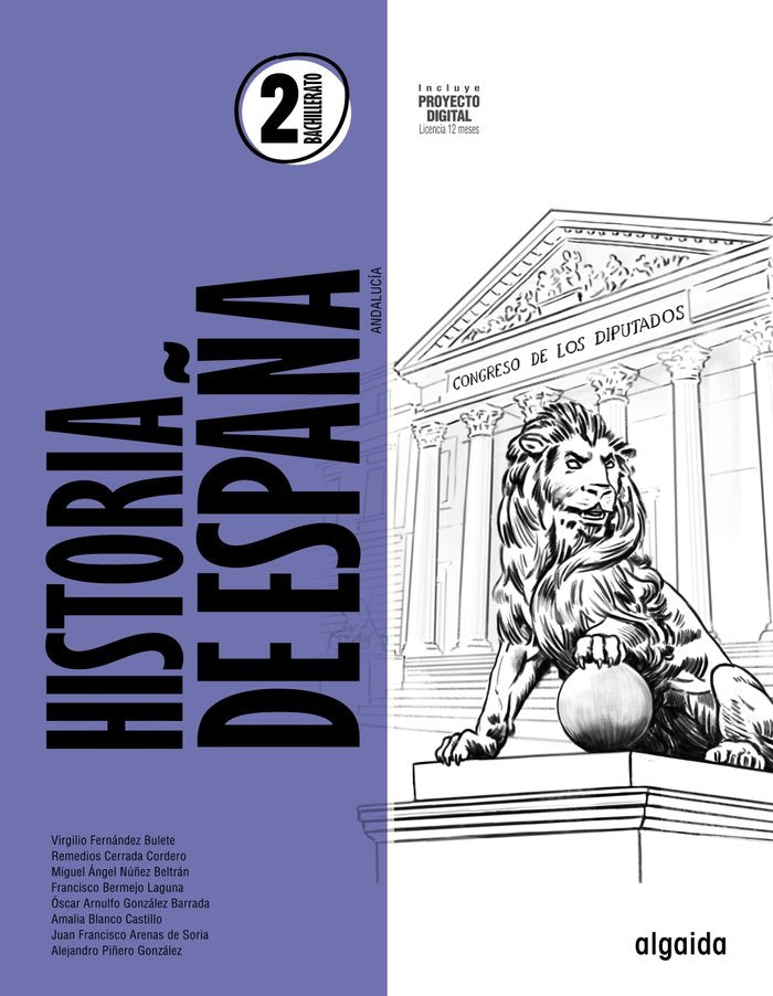 ✅ HISTORIA DE ESPAÑA 2ºBACH ANDALUCIA 23 I CERRADA CORDERO, REMEDIOS/FERNANDEZ BULE I ALGAIDA EDITORES TEXTO I 9788491897606 Imagen principal del producto
