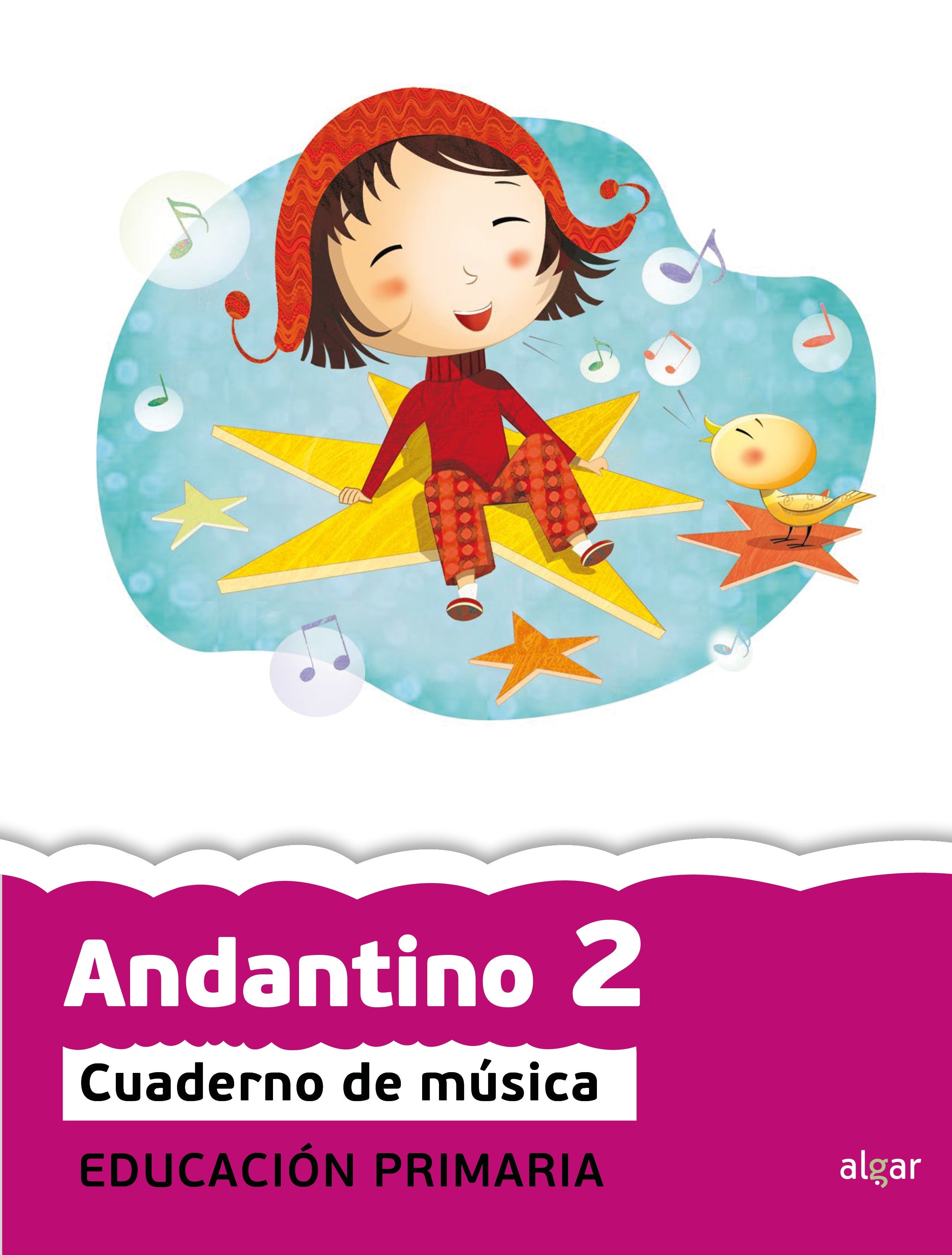 Andantino 2. Proyecto Faro: Cuaderno de música. Primer ciclo de Primaria. 2º curso. Aa. Vv. (ALGAR EDITORIAL) 9788498453362 Imagen principal del producto