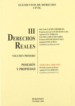 ELEMENTOS DE DERECHO CIVIL III VOLI DERECHOS REALES - 9788498493030