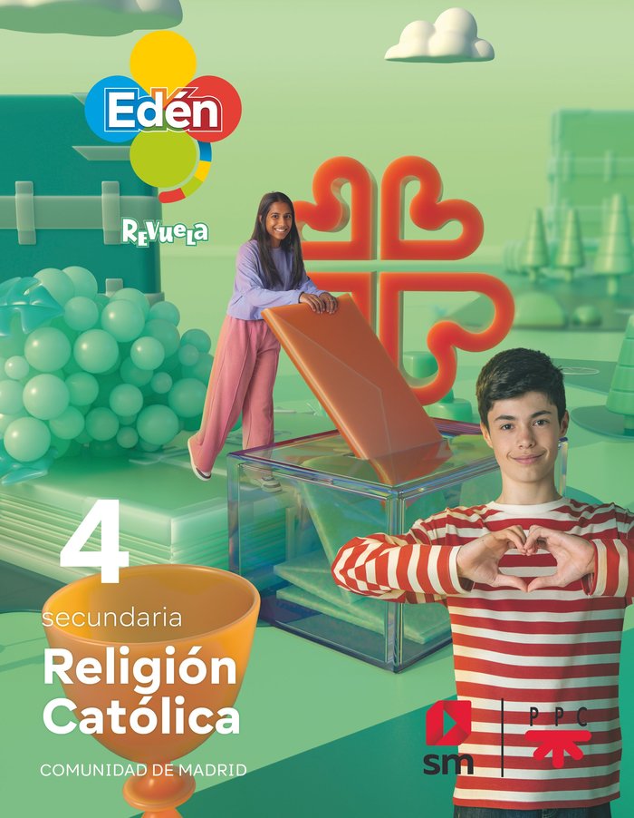 Religión católica. 4 Secundaria. Edén. Revuela. Comunidad de Madrid | Varios autores | 9788498565164 (SM) Imagen principal del producto