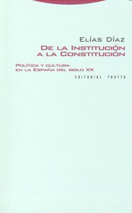 DE LA INSTITUCION A LA CONSTITUCION - 9788498790511 Imagen principal del producto