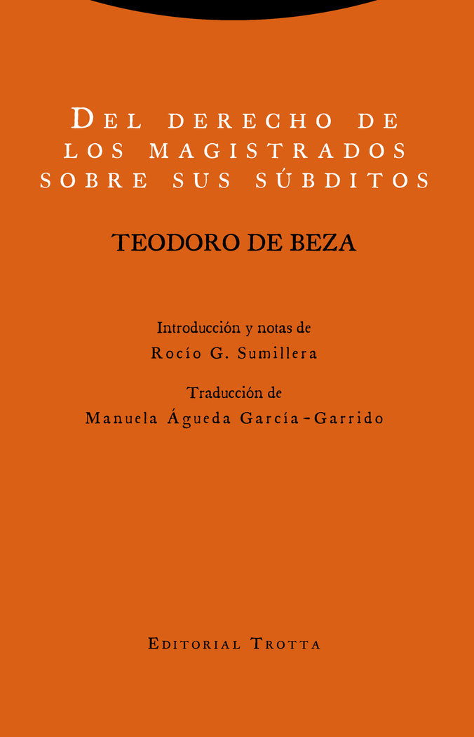 DEL DERECHO DE LOS MAGISTRADOS SOBRE SUS SUBDITOS - 9788498798036 Imagen principal del producto