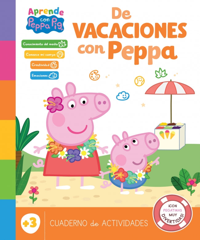 Peppa Pig. Cuaderno de Vacaciones . - de Vacaciones con Peppa (3 Años): (¡con Pegatinas Muy Divertidas!) Imagen principal del producto