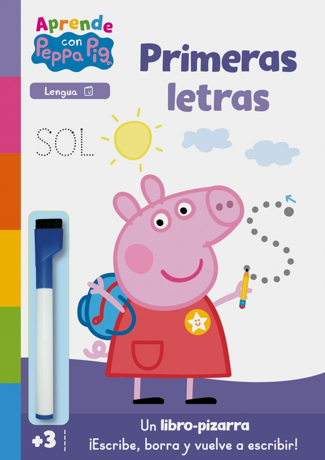 Peppa Pig. Primeros Aprendizajes - Aprendo con Peppa Pig. Primeras Letras (libro-pizarra): ¡escribe, Borra y Vuelve a Escribir!